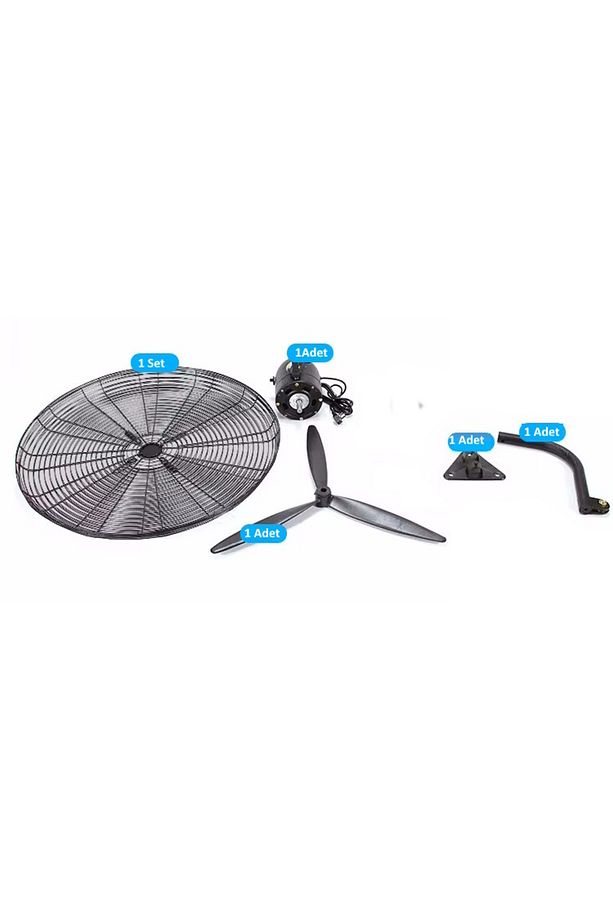 30" Inç Sanayi Tip Vantilatör Duvar Askı Aparatlı - 7