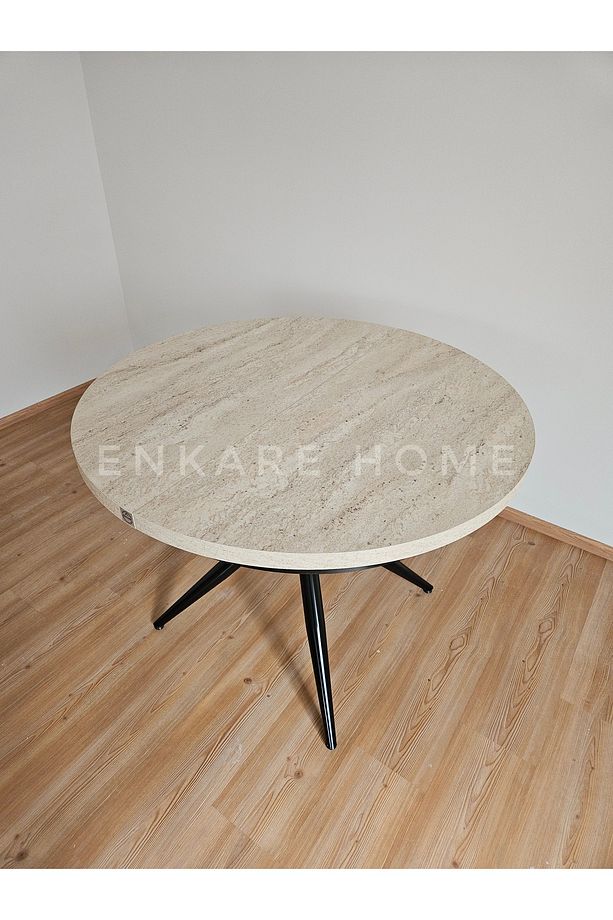 Oliva Yuvarlak Açılabilir Yemek Masası – 100x100 - 140 cm | 4-6 Kişilik | Mdf Mutfak ve Salon - 5