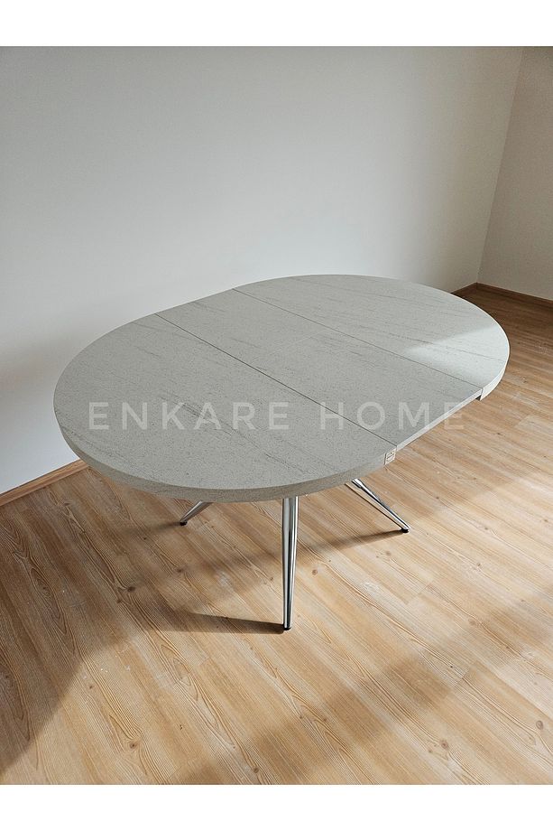 Oliva Yuvarlak Açılabilir Yemek Masası – 100x100 - 140 cm | 4-6 Kişilik | Mdf Mutfak ve Salon - 7