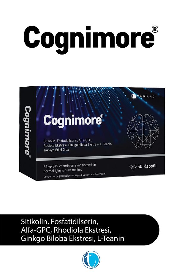 30 Bitkisel Kapsül Sitikolin Fosfatidilserin Alpha-GPC Rhodiola Gingko Biloba L-Teanin - 1