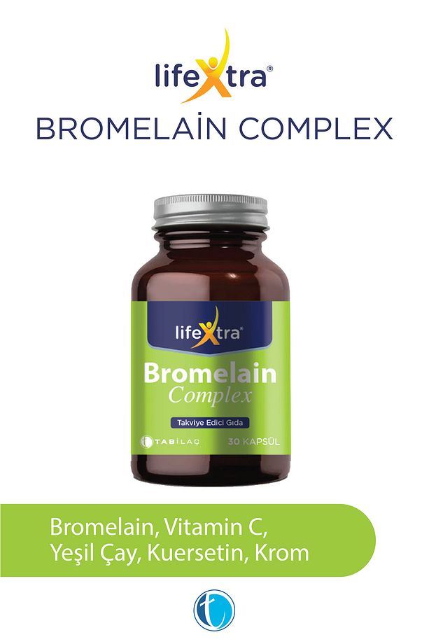 Bromelain Complex 30 Bitkisel Kapsül Krom Pikolinat Yeşil Çay Ekstresi - 1