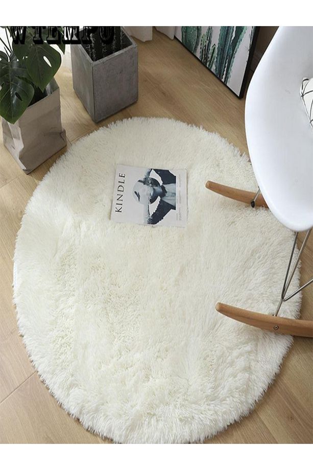 Peluş Salon Mutfak Çocuk Odası Yuvarlak Halı - 5