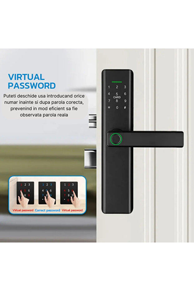 MaGeCa Wireless Smart Lock, 5 Access Modes, Lock Included, Black - 5