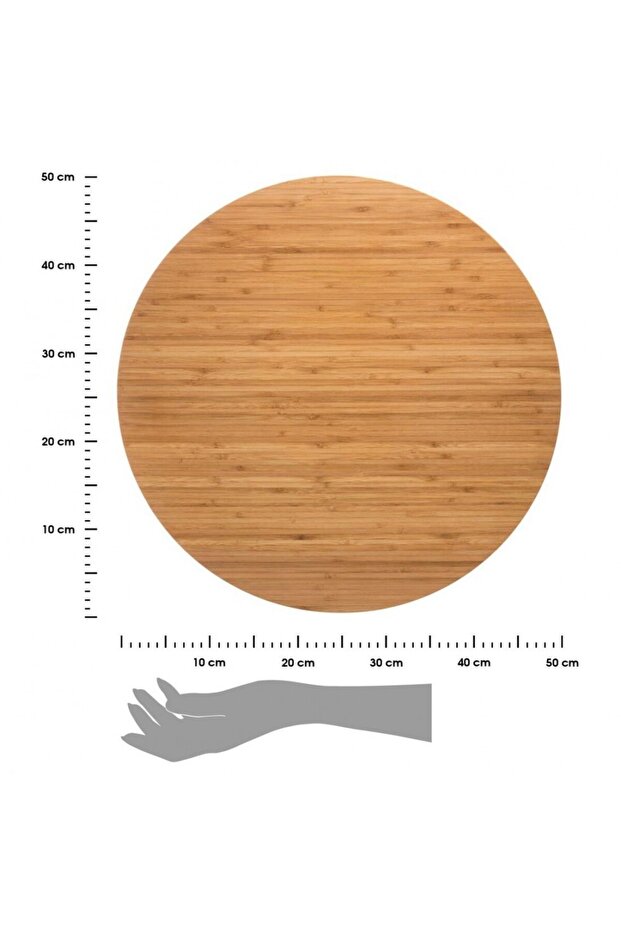 Round bamboo serving platter, 50 cm - 2