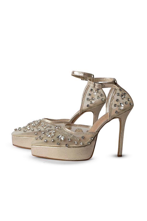 Flora Dore Taş Detaylı Platform Topuklu Ayakkabı - 4