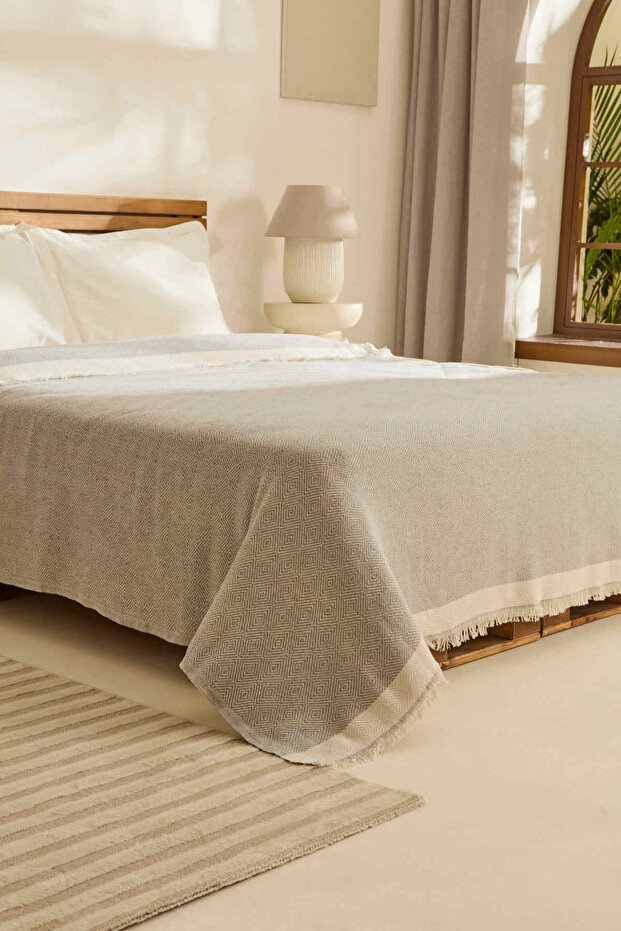 Frida Çift Kişilik Pike Gri - 2