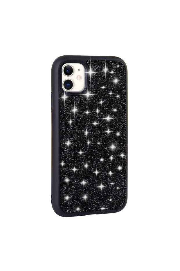iPhone 11 Compatible Brilliant Stone Design Diamond Sys Case-Black