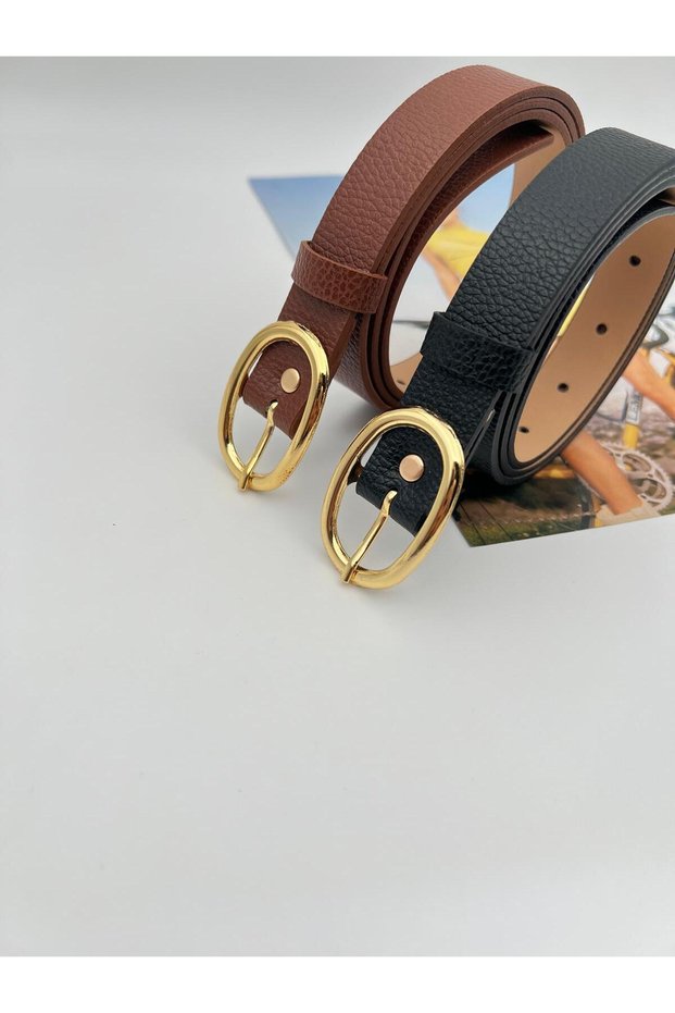 Women's Belt with Oval Buckle, Jacket Belt, Shirt Belt, Pantalon Belt