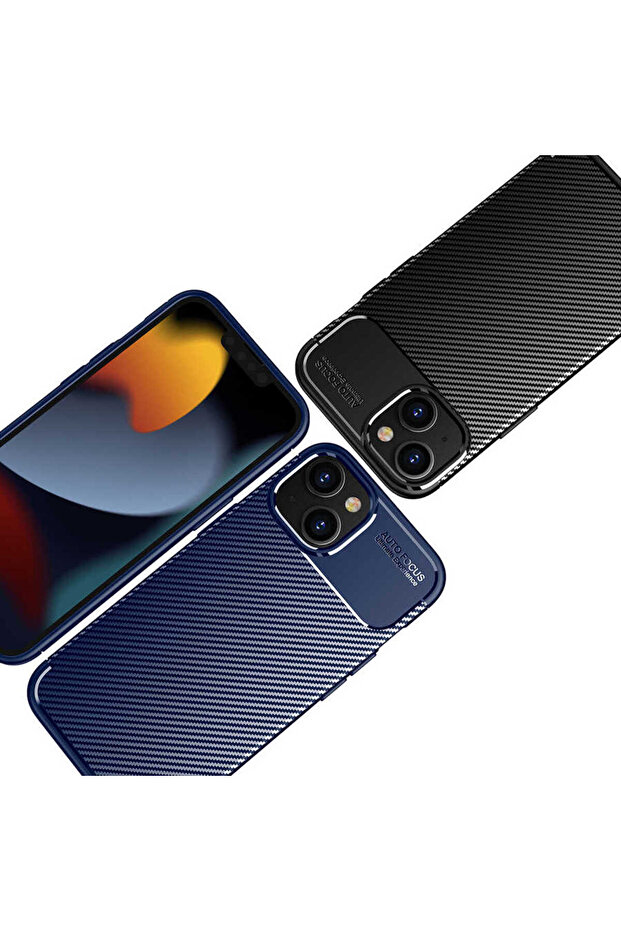 حافظة سيليكون متوافقة مع هاتف iPhone 14 Plus SYS Negro - أزرق داكن - 6