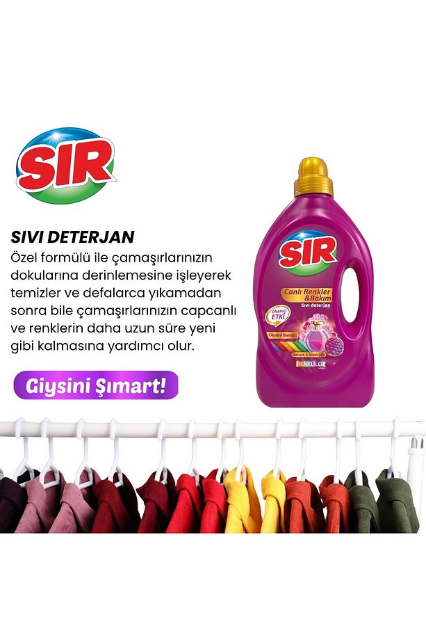 Canlı Renkler Bakım Renkliler Sıvı Çamaşır Deterjanı 2,7 Litre 45 Yıkama - 2