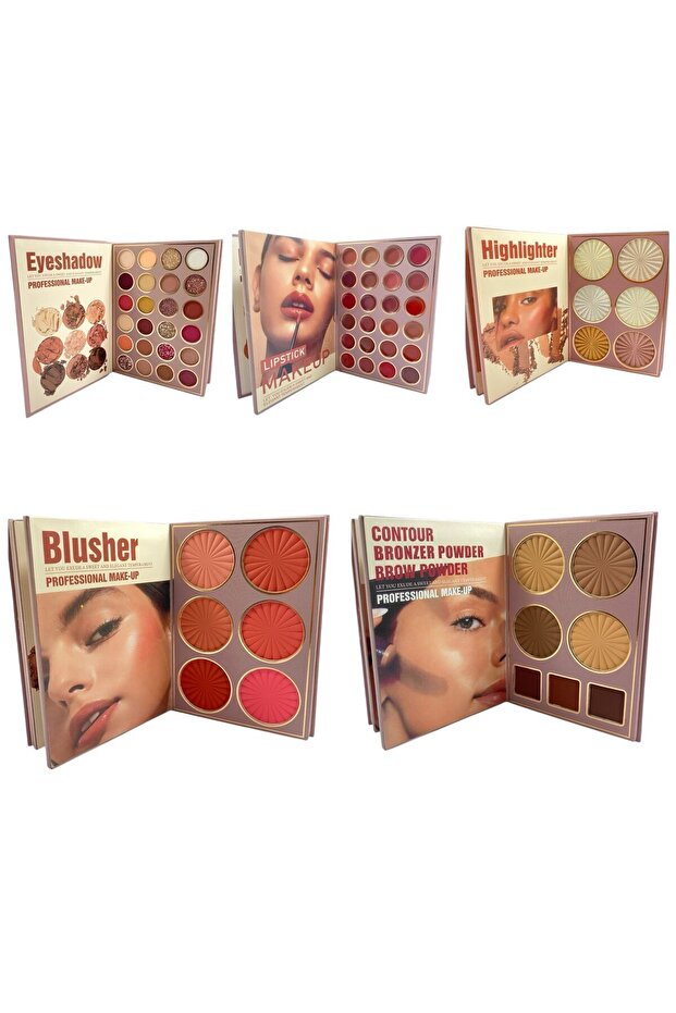 Floraglow Kitap model makyaj seti paleti 5 Katlı