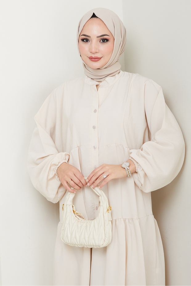 Modal Patlı Taş elbise - 3