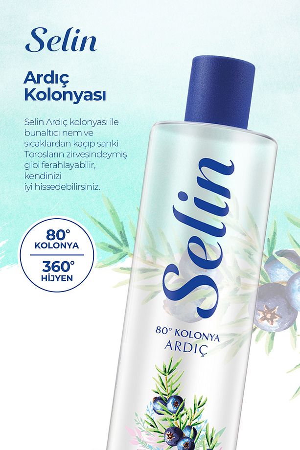 Parfümlü Kolonya Ardıç 400 ml 3'lü Set - 4
