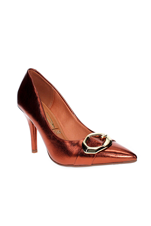 Vizzano Ladies Mid Heel Shoes Brown | Made In Brazil