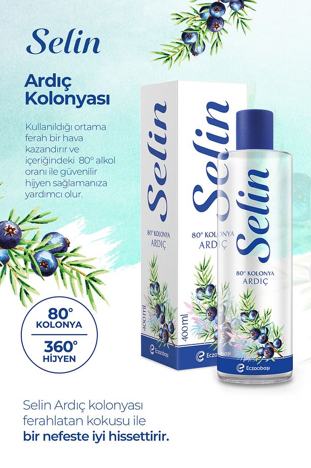 Parfümlü Kolonya Ardıç 400 ml 3'lü Set - 3