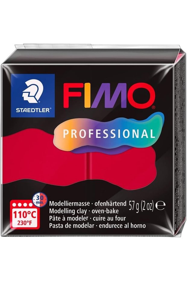 FIMO Professional Modeling Clay 57g Carmine Red