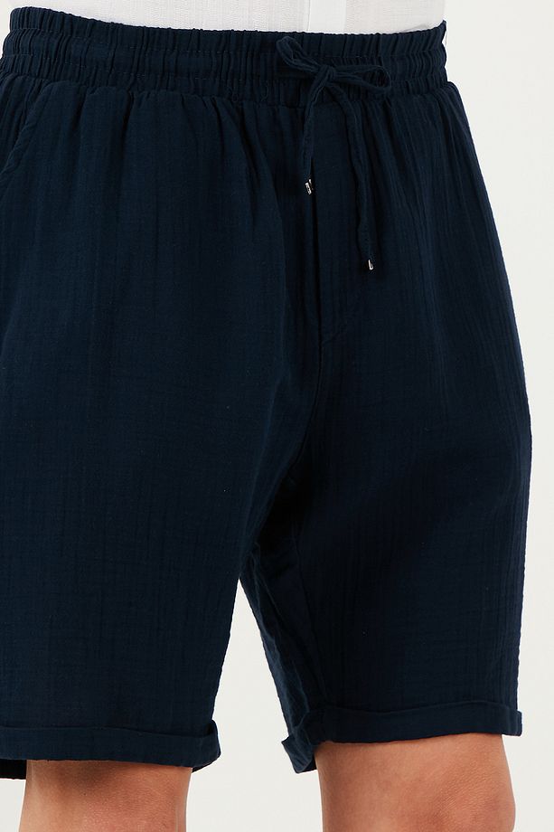 % 100 Pamuk Regular Fit Normal Bel Müslin Short Erkek Short Cf25s657802 - 5