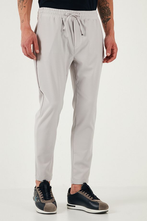 Streç Regular Fit Normal Bel Düz Paça Jogger Pantolon Erkek Pantolon Cf25617953 - 2