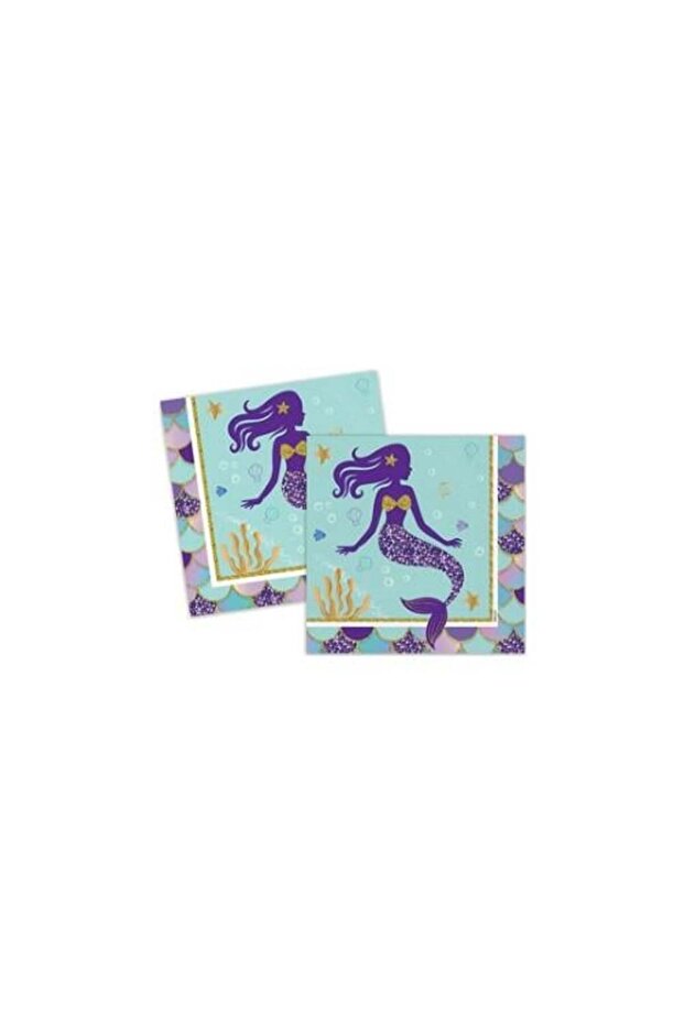 Birthday Napkin Mermaid 33*33 20Pcs