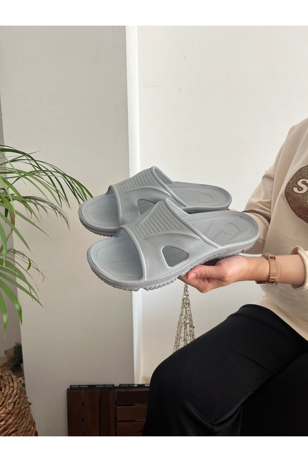 Open Front Flexible Soft Non-Slip Balcony Bathroom Garden Toilet Slippers Paid Military Service