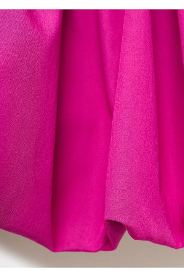 Balon etekli kısa elbise - 5