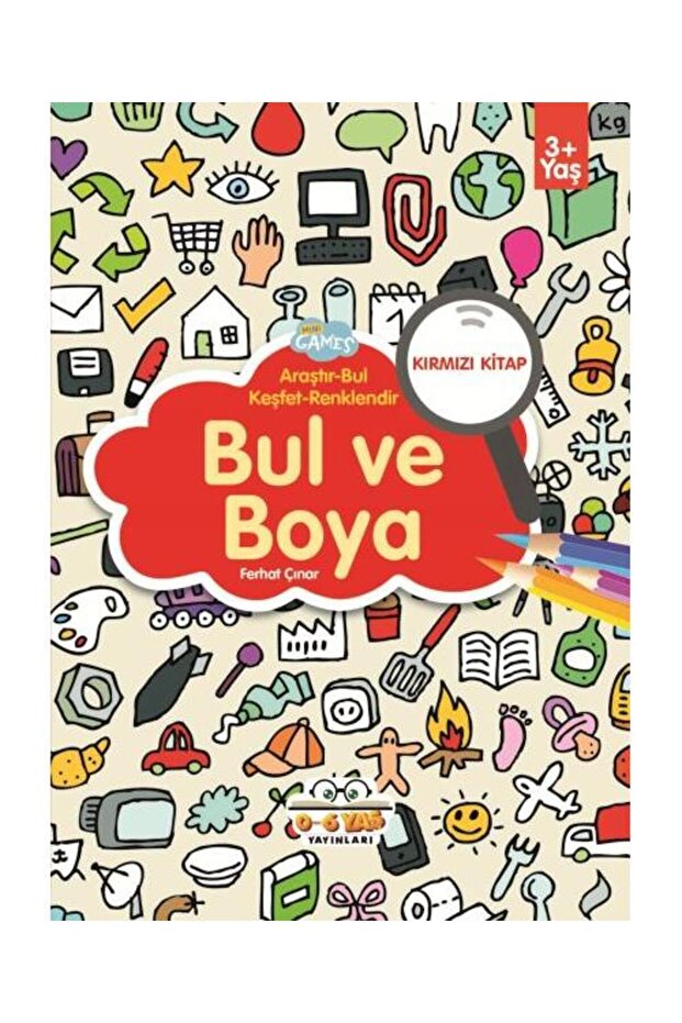 Find and Paint Red Book / 0 6 Age Publications / Ferhat Çınar