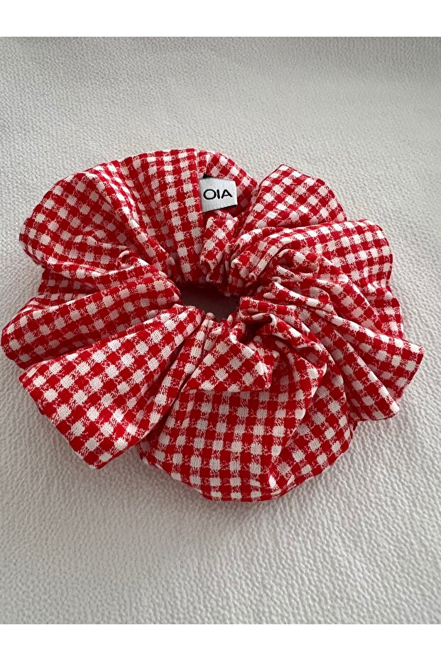 Gingham School Scrunchie Set - 4