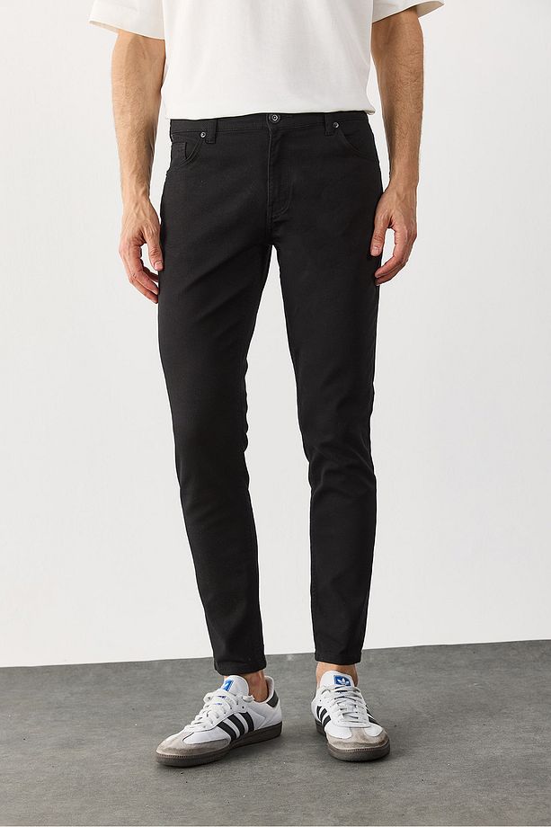 Teos Black Skinny Jean Pantolon - BLACK - 5