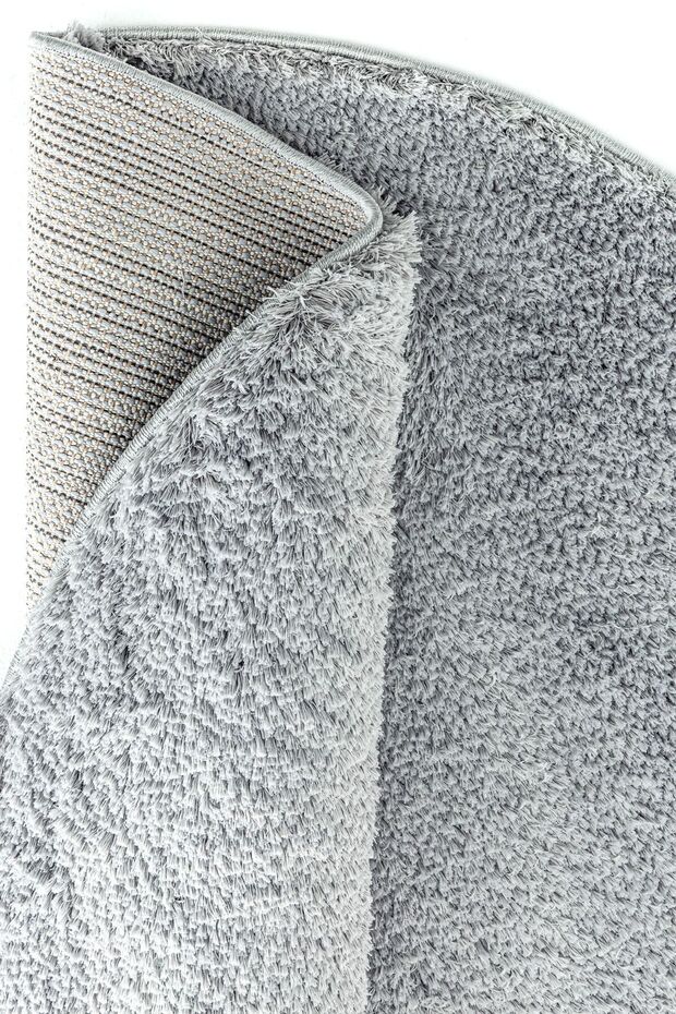 Soft 8001 Gri Yumuşak Doku Halı Salon Mutfak Koridor Kesme Yolluk Dokuma Yuvarlak Makine Halısı Sss - 7