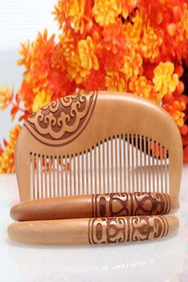 مشط تدليك الرأس المضاد للكهرباء الساكنة بني - 3