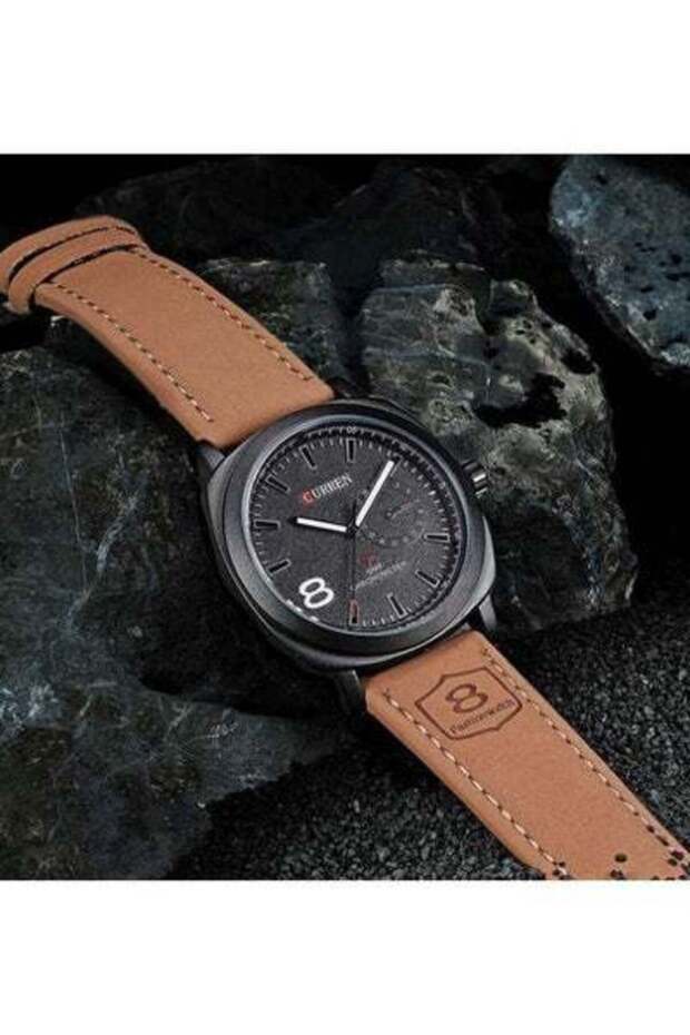 ساعة جلدية تناظرية 8139 - 5