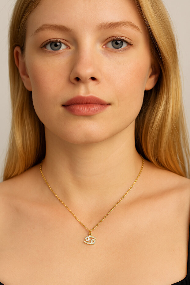 Yengeç Burcu Gümüş Kolye - 2