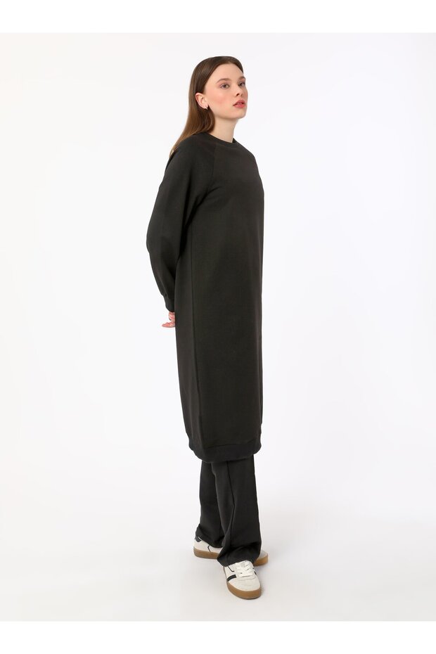 طقم رياضي أساسي طويل مكون من قطعتين - أسود - بنين - 1