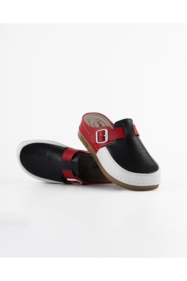 Women's Sabo - Navy Blue Red - Comfort Supported Structure Stylish Design Soft Sole