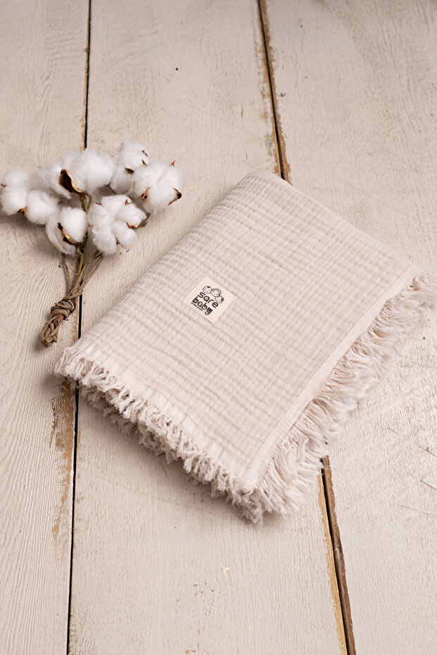 4 Layer Muslin Baby Blanket 100% Natural Cotton Oeko-Tex Certified