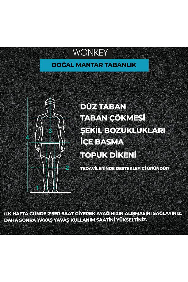 İçe Basma ve Düz Taban Destekleyici Anatomik Ayakkabı Tabanlığı, Mantar Ark Takviyeli İç Tabanlık - 6