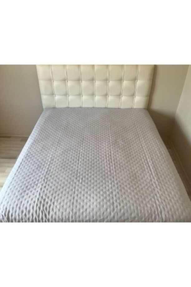 Kapitoneli Düz Çok Amaçlı Pike Tek Kişilik 160x220 Gri * Yatak Örtüsü - 5