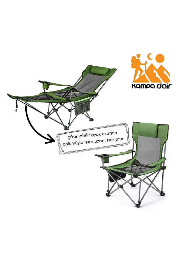 3 kademeli Yatabilen kamp sandalyesi - 3
