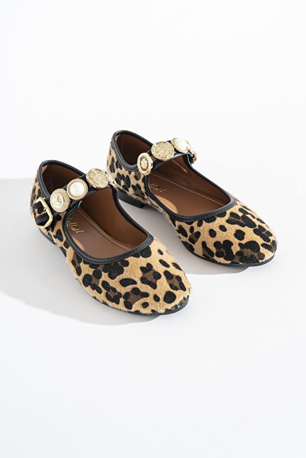 Leopard Patterned Daily Comfortable Ballerinas - 1