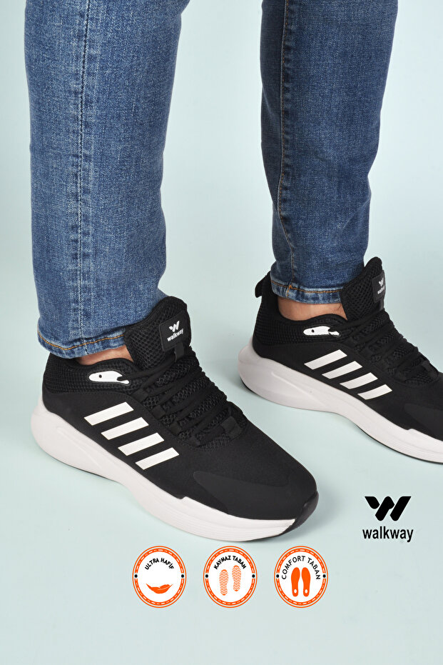 Hidra m Black-White Lightweight Flexible Men's Sports Shoes