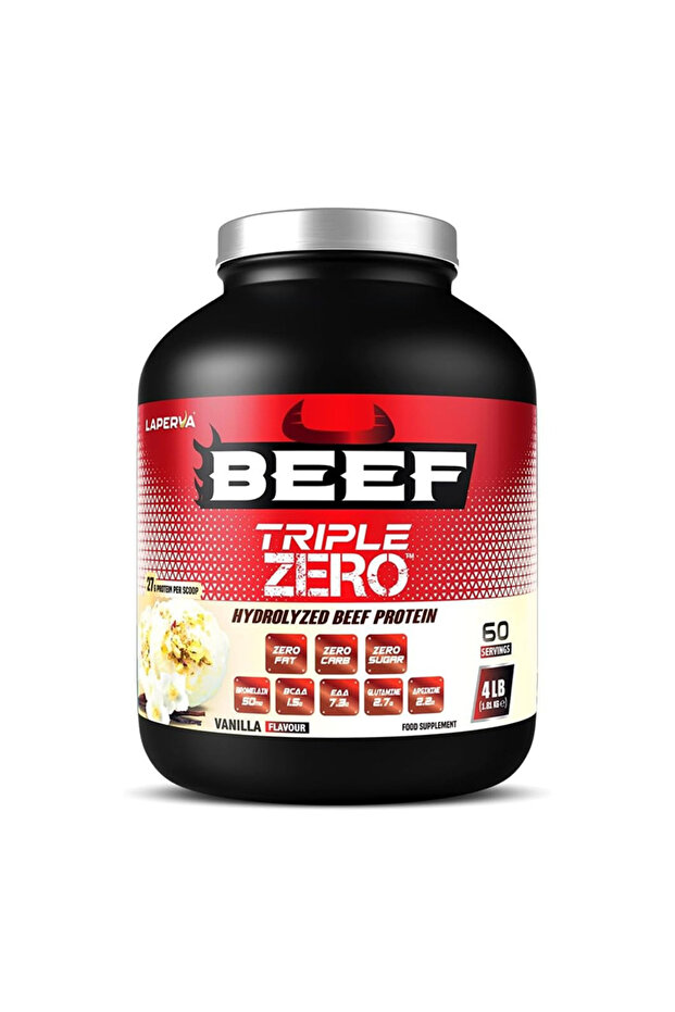 بروتين لحم البقر | مسحوق بروتين لحم البقر تريبل زيرو المُحلل بنكهة الفانيليا، ٤ أرطال - 1