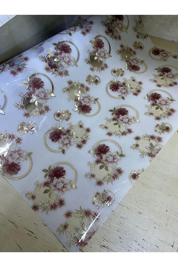 Kalın Desenli Masa Örtüsü 1,5 Mm Kalınlık Pvc - 1