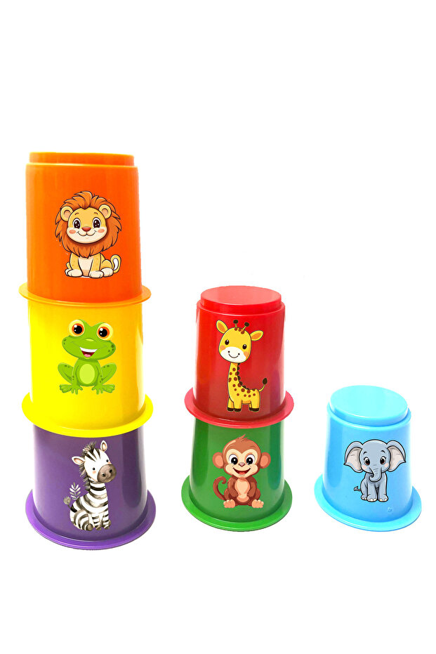 Cute Animals Cup Tower Educational Cute Tower