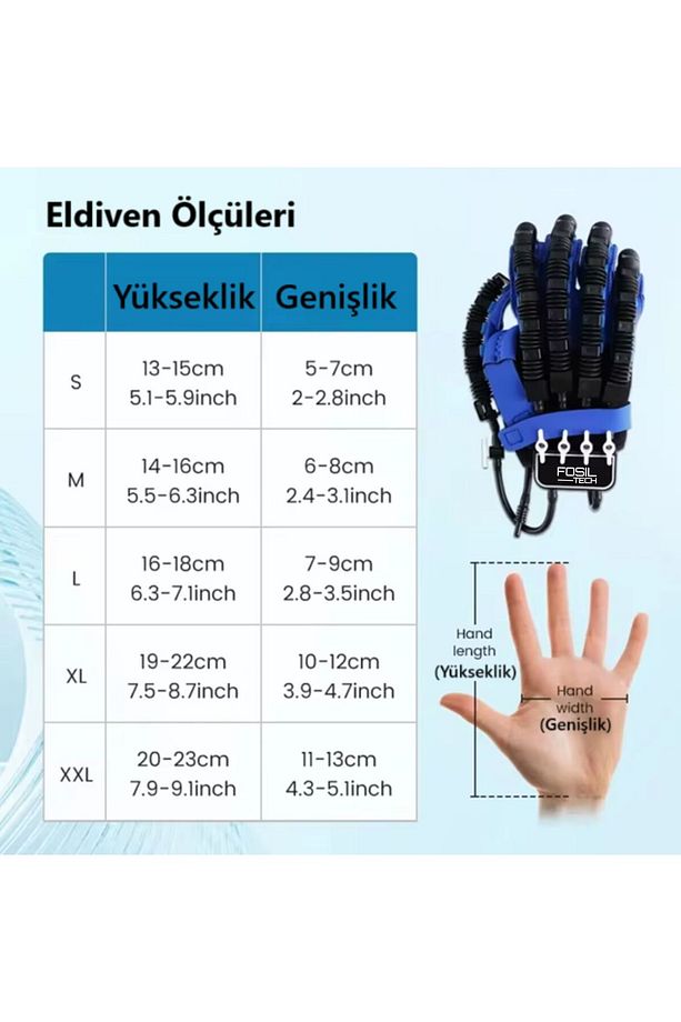 Robotik Rehabilitasyon Robot Eldiven El Egzersiz Aracı İnme, Hemiplegia, Felç, Kas Güçsüzlüğü Sol El - 3