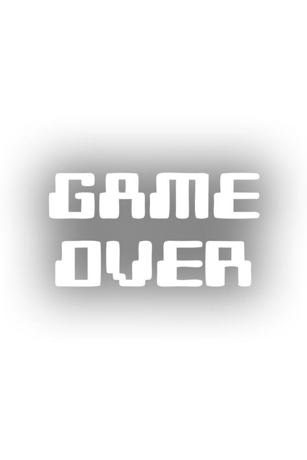 Game over Car Sticker 17X17 cm Blue