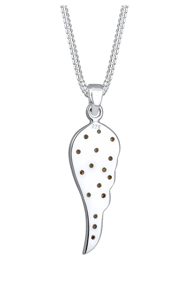 Dámský náhrdelník s křídly a přívěskem v boho stylu s krystaly ze stříbra 925 - 4