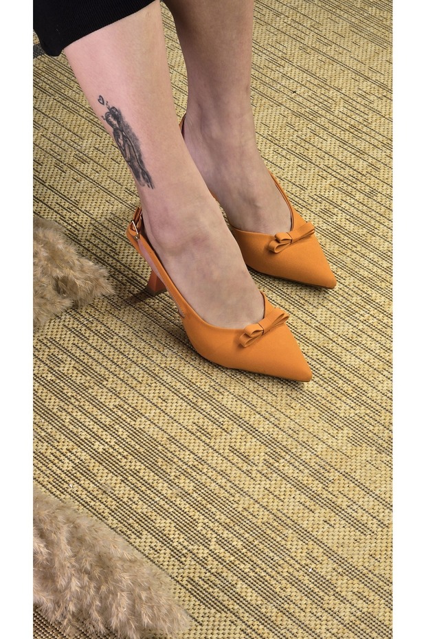 Melinta Bow Pink Classic Heeled Shoes