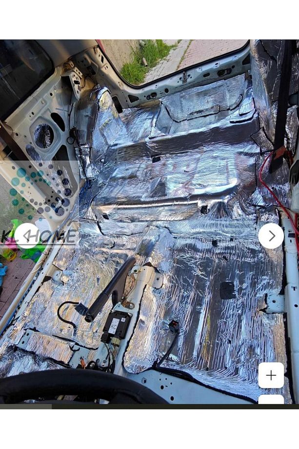 9mm -100cmx100cm(1M2) Folyoyapışkan Kalınlık Kaput Kauçuk Yalıtım Karavan Oto Ses Ve Isı Yalıtım - 1
