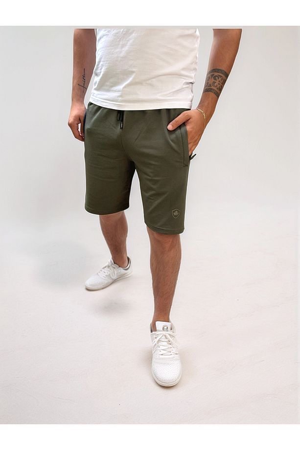 Gri Erkek Regular Fit Penye Şort & Bermuda - 3