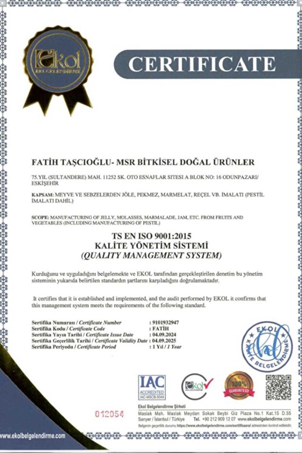 Msr Bitkisel Manisa Mesir Kuvvet, Macunu 700g - 2